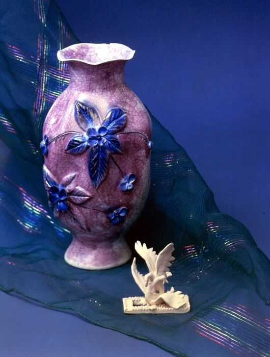 Розовая ваза